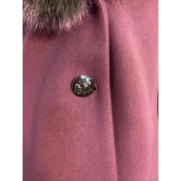 NWT White House Black Market Coat Womens Small Purple Removable Faux Fur Collar - Picture 5 of 16
